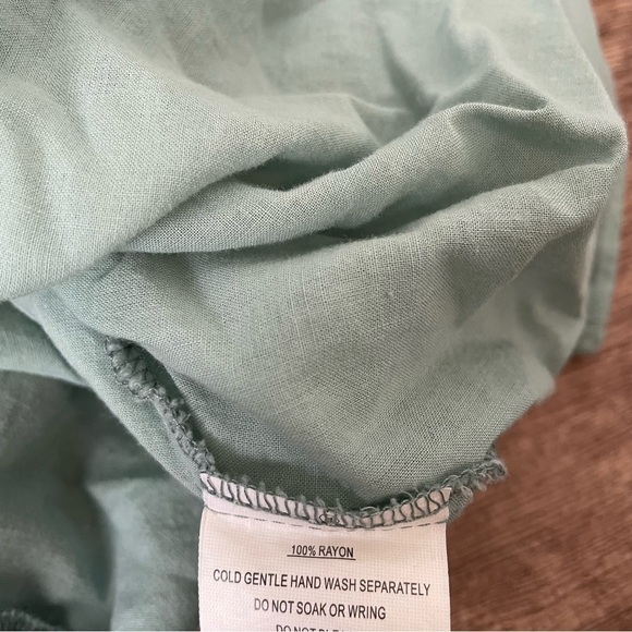 Saint + Secrets Green Ruffled Mini Dress Size Small - Picture 2 of 4